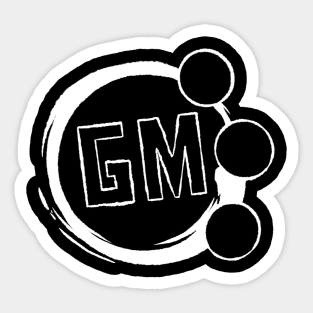 Sketchy GodzillaMendoza Logo White Sticker